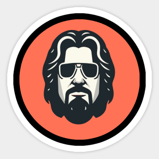 The Dude Lebowski Minimalist Logo Sticker